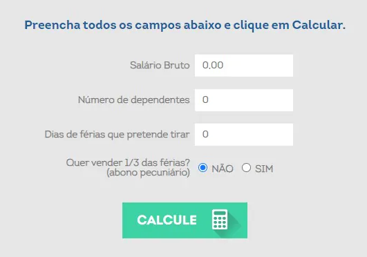 calcular férias