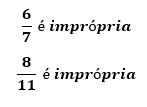fração impropria 