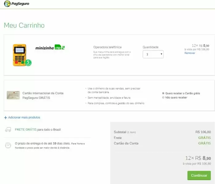 checkout minizinha chip2