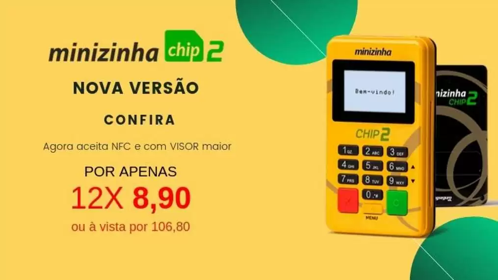 minizinha chip 2 nova maquininha